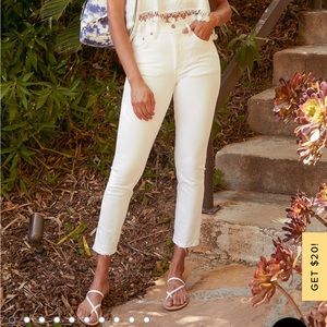 Levi’s 501 Skinny White High Rise Distressed Denim Jeans size 29